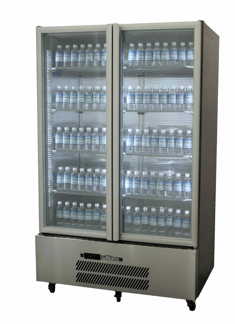 Williams Quartz Star - Two Door Stainless Steel Upright Display Refrigerator