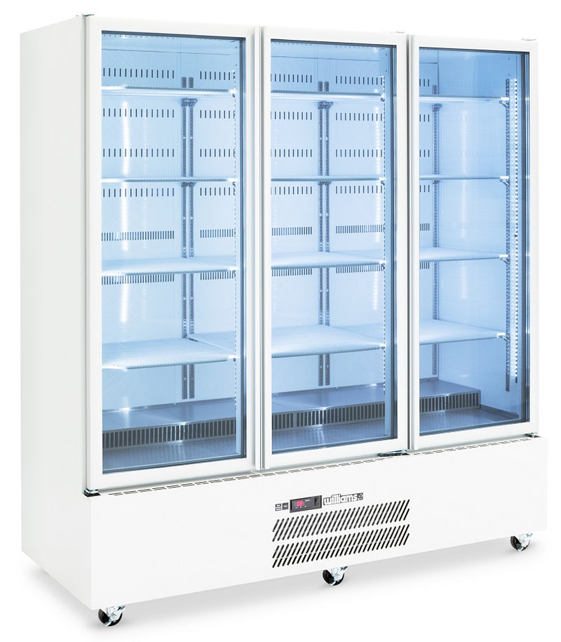 Williams Quartz Star - Three Door White Colorbond Upright Display Refrigerator