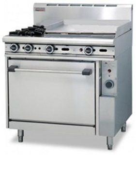 Trueheat RCR9-2-6G: oven with two open top burner and 600mm griddle (NG or LP gas)