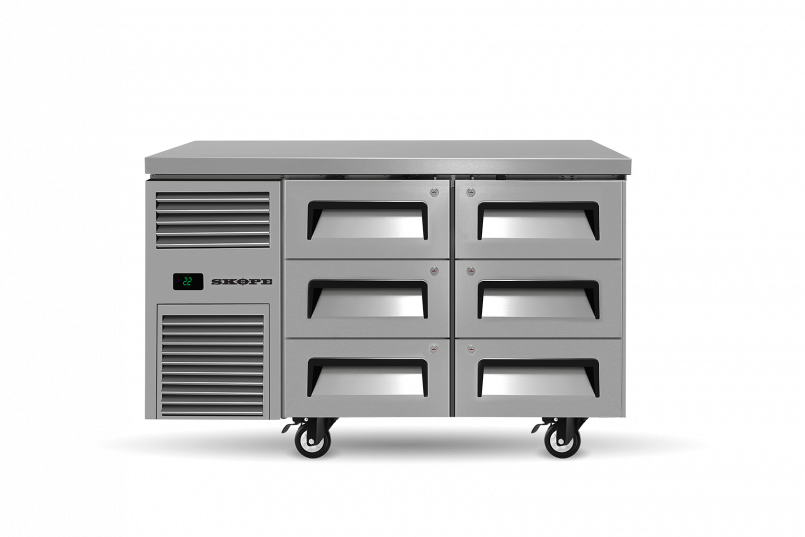 Skope ReFlex 6 Drawer Underbench GN 1/1 Fridge RF7.UBR.2.D6