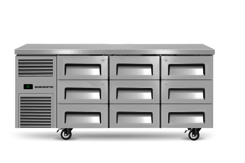 Skope ReFlex 9 Drawer Underbench GN 1/1 Fridge RF7.UBR.3.D9
