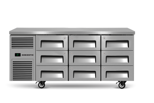 Skope ReFlex 9 Drawer Underbench GN 1/1 Fridge RF7.UBR.3.D9