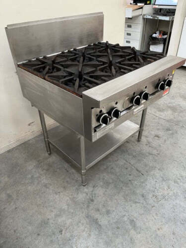 Garland 900mm WIDE RESTAURANT SERIES6 BURNER MODULAR TOP (NG & LP) GF36-6T