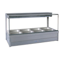 Roband - S24- Square Glass Hot Food Display  Bar - Bain Marie -  8 pans double row