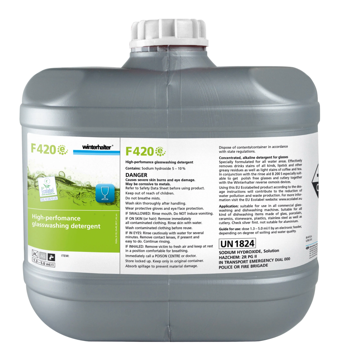 Winterhalter F420-15L Liquid Glass Washing Detergent 15L