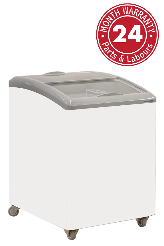 Exquisite SD151 Curved Glass Display Chest Freezers - 151L