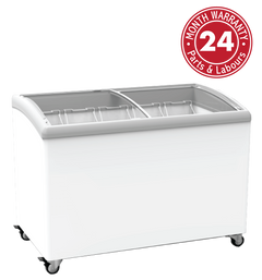 Exquisite SD400 Curved Glass Display Chest Freezers - 374L