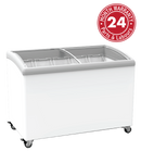 Exquisite SD400 Curved Glass Display Chest Freezers - 374L