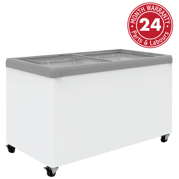 Exquisite SD450 Flat Glass Display Chest Freezers - 390L