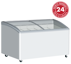 Exquisite SD575K Curved Glass Display Chest Freezers - 575L