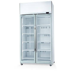 SKOPE TME1000N-AC: two door chiller ActiveCore self contained with Lit Sign