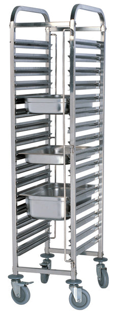 STAINLESS STEEL 15 TIER GN TROLLEY