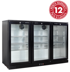 Exquisite UBC330 Three Swing Doors Backbar Display Refrigerators