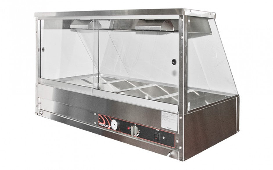 WOODSON 2 Module Straight Glass Hot Food Display - W.HFS22