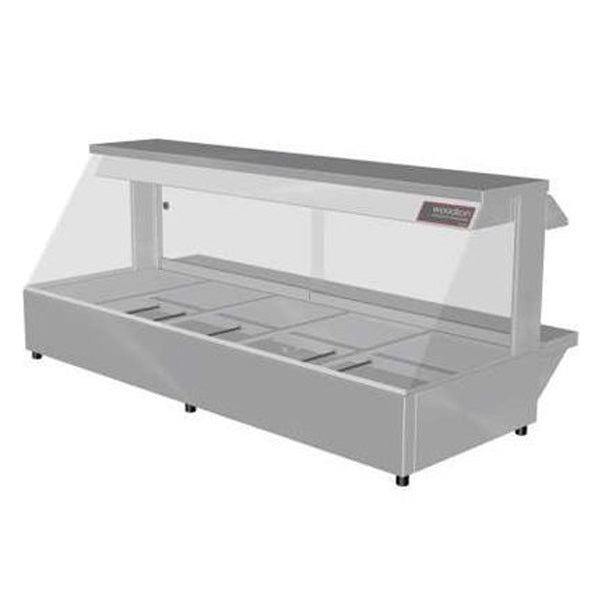 WOODSON 5 Module Straight Glass Hot Food Display - W.HFS25