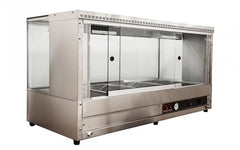 WOODSON 2 Module Square Glass Hot Food Display - W.HFSQ22